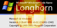 Présentation de Windows Longhorn Build 4051 (PDC03)