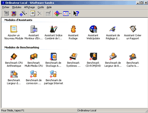 Capture d'écran de SiSoftware Sandra Lite